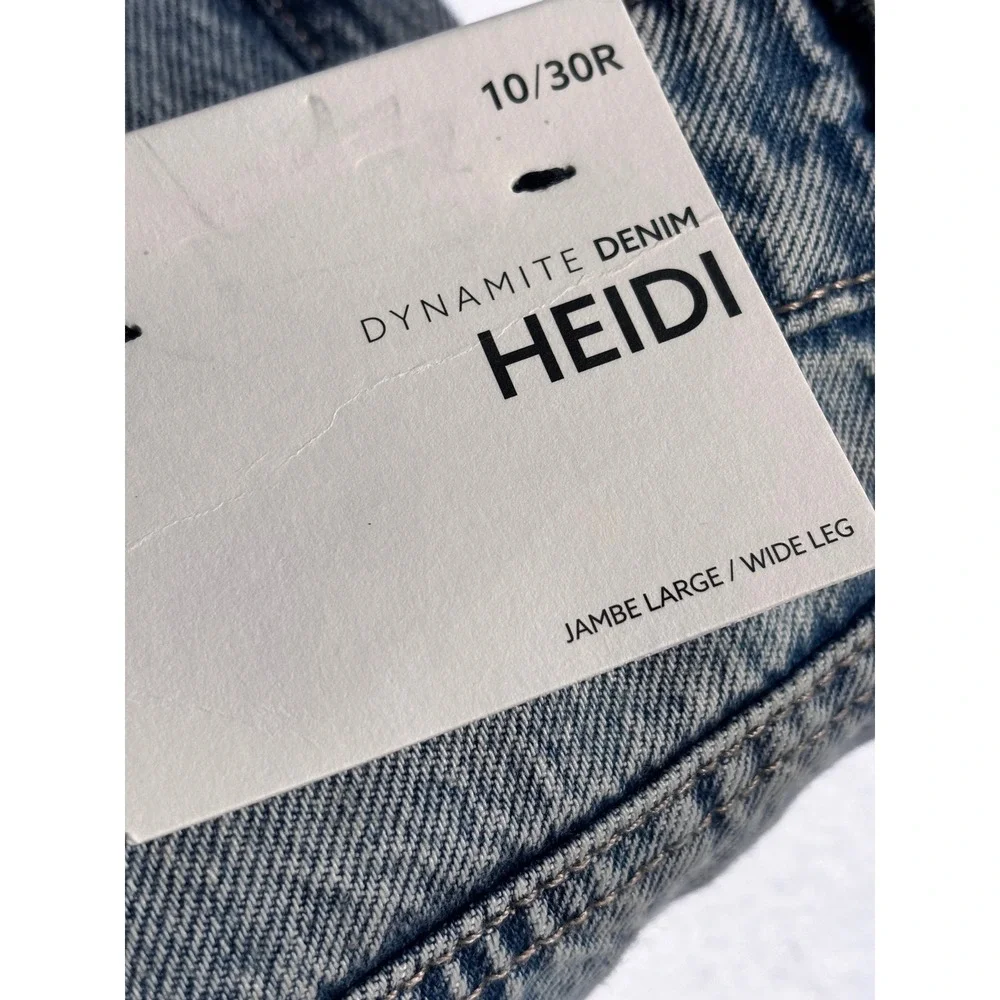 Dynamite Denim Heidi High Rise Wide Leg Jeans Silverthorne Blue Size 10 30R NWT